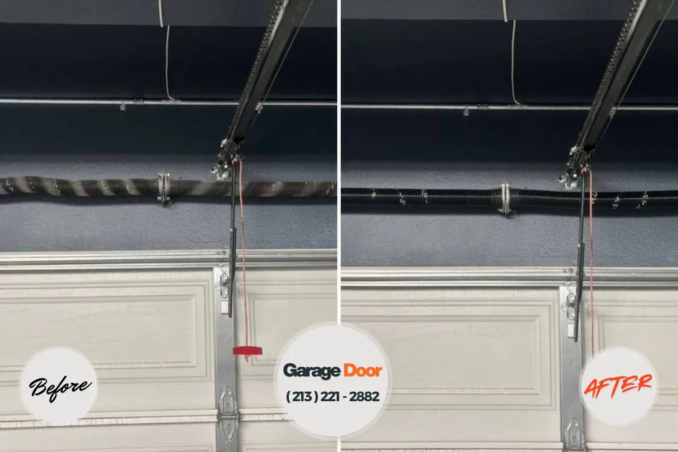 Before and after: garage door repair Cavalier, ND